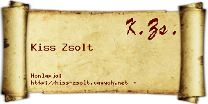 Kiss Zsolt névjegykártya
